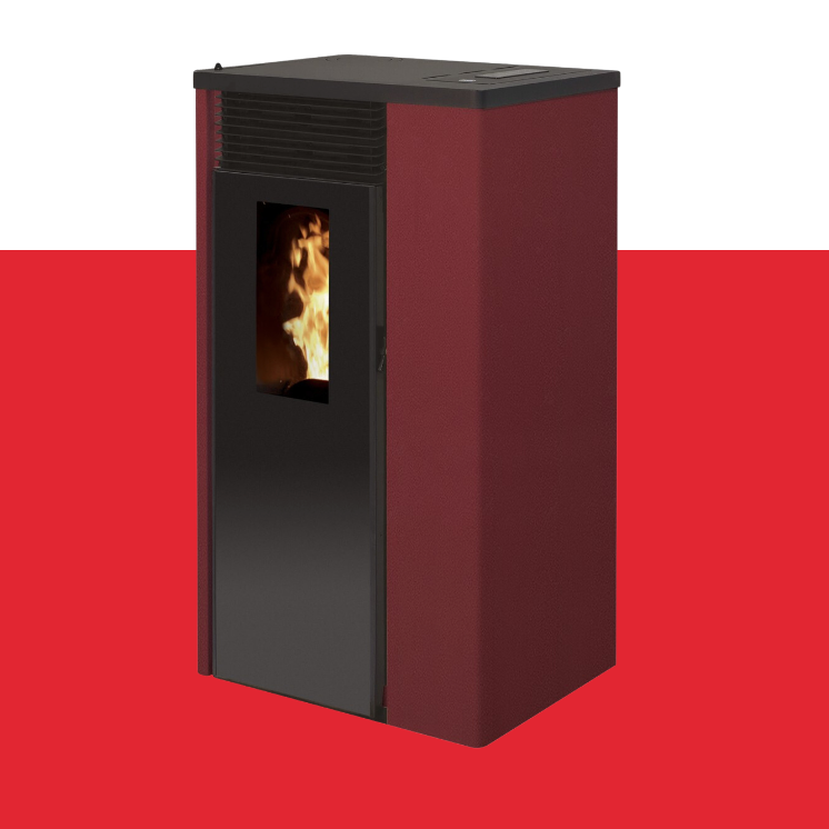 Interstoves Poele A Bois Le Havre SAVONA 3 VENTILATIONS Rouge